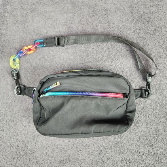 Target Crossbody Bag Womens One Size Rainbow Zipper Strap‎ Purse Colorful Strap - Picture 1 of 13